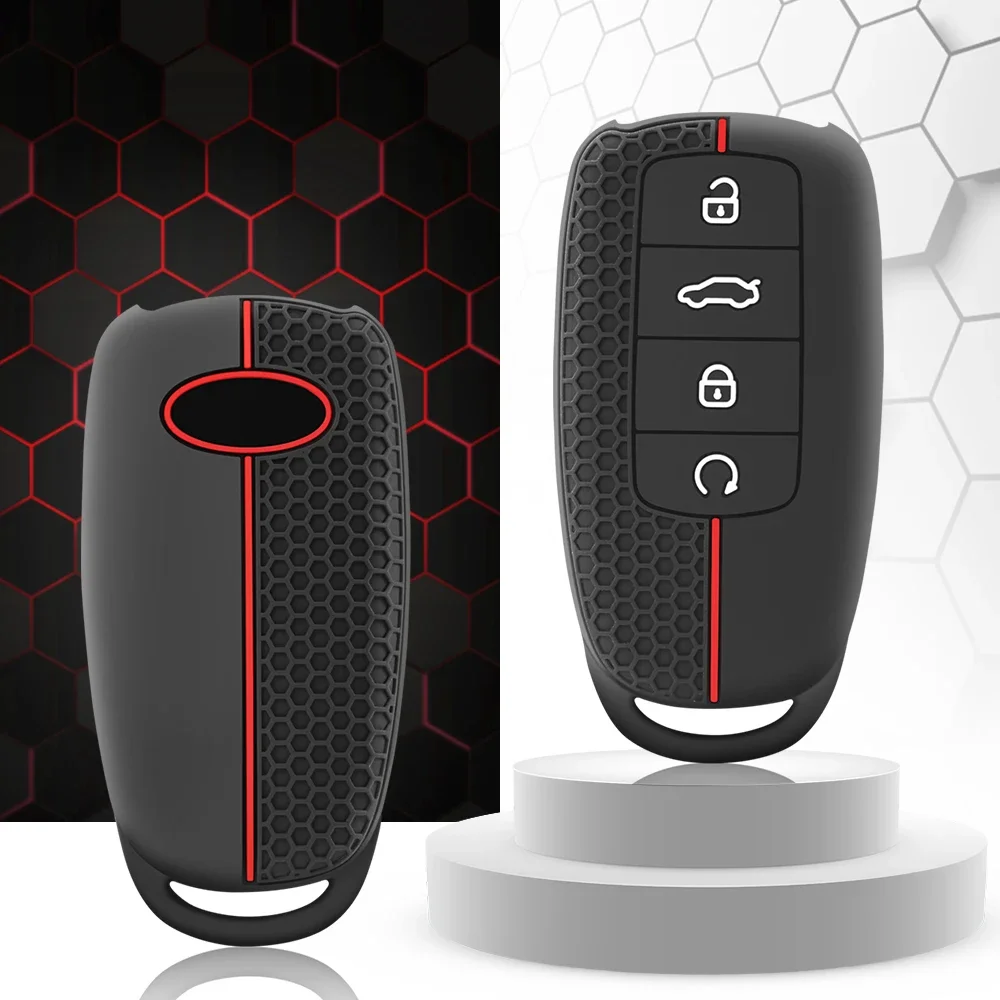 Silicone Fashion Car Key Protector Cover - Stylish Fob Accessories