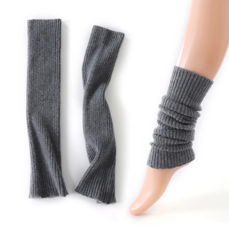 Chaussettes en pur cachemire pour femmes, protège-jambes empilés, à la mode, polyvalentes, japonaises, chaudes, automne, hiver, 100%