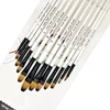 12pcs Filbert Paint Brushes Professional Nylon Hair Fine Tip Paint Brush Set Artist Acrylic Brush for Acrylic Watercolor Oil 5
