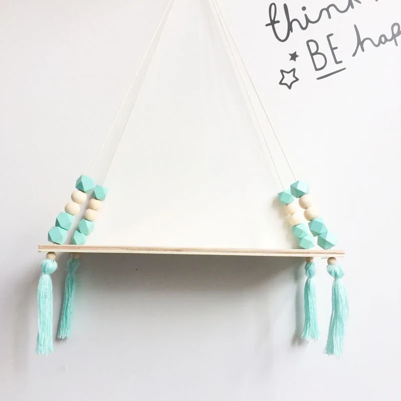 Storage Rack Nordic Style Handmade Wall Shelf for Children's Room
