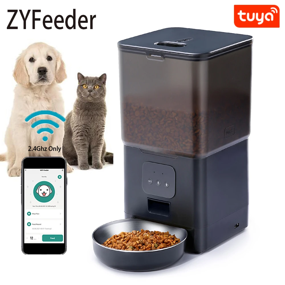 Cat Food Dispenser Automatic Wifi 6l Automatic Dog Food Dispenser