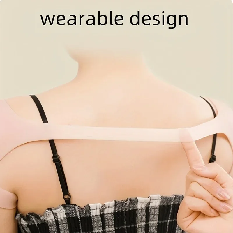 Women's Invisible Shoulder Pad Universal Soft Anti-Slip Silicone Shoulder Push-up Pad Reusable Enhancer Sewing Supplies