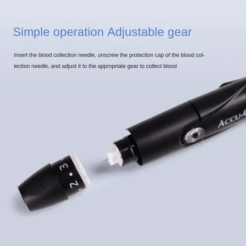 Accu-chek blood collection pen with multi level adjustment vitality intelligent aviation universal blood collection needle