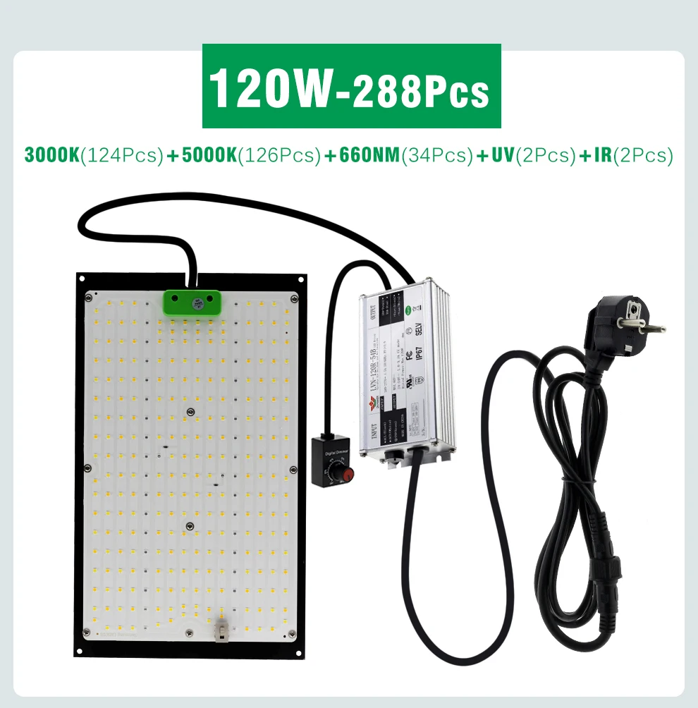 LED Grow Light 120W 240W LM301H Full Spectrum Hydroponic Growing Lamp for Plant Growth Lighting Veg Flowers Greenhouse 9