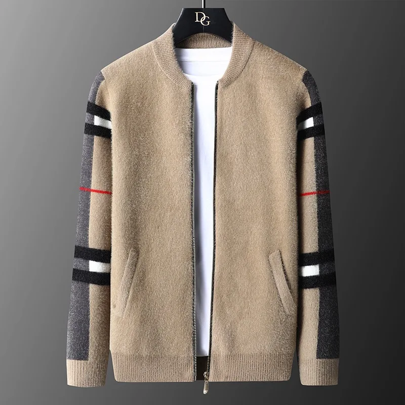 Luxury-high-end-brand-knitted-jacket-men-s-fashion-stripe-casual ...