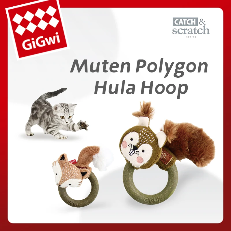 

GiGwi Cat Toys CATCH Scratch Plush Hunting Series Plush Paper Sound Teething Toy Interactive Relieve Boredom for Pet Accessories