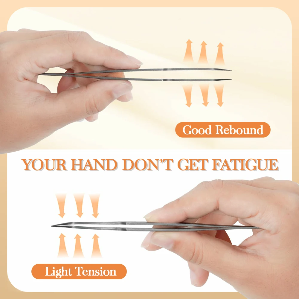 YUANZHIJIE Cluster Lashes Tweezer Comb High Precision Eyelashes Tweezers Makeup Tools Volume Fan Eyelash Extension Nail Art 3