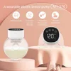 2/1pcs Wearable Breast Pump BPA-free Portable Electric Breast Pump Hands Free Low Noise Milk Collector for Breastfeeding 2