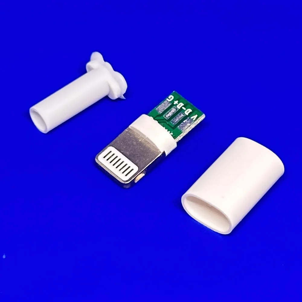 

100set USB For iphone male plug with chip board connector welding 2.6/3.0mm Data OTG line interface DIY data cable adapter parts