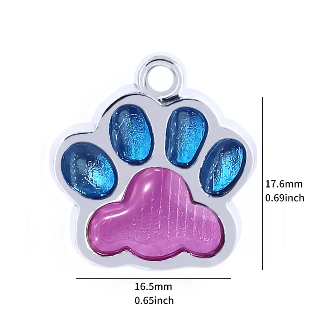 Personalized Engraving Pet Cat Name Tags Customized Dog ID Tag Collar Accessories Nameplate Anti-lost Pendant Metal Keyring New M Size 07