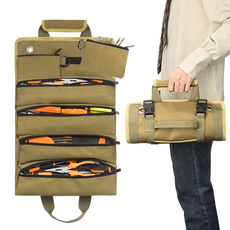 Multi-Purpose Tool Bag Portable Tool Roll Bag Multi Pocket