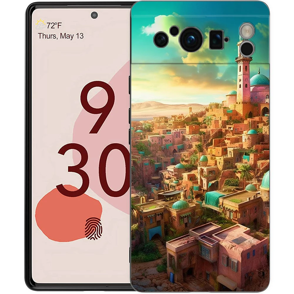 Explore Jerusalem: Shockproof TPU Black Phone Case - Soft & Durable Cover