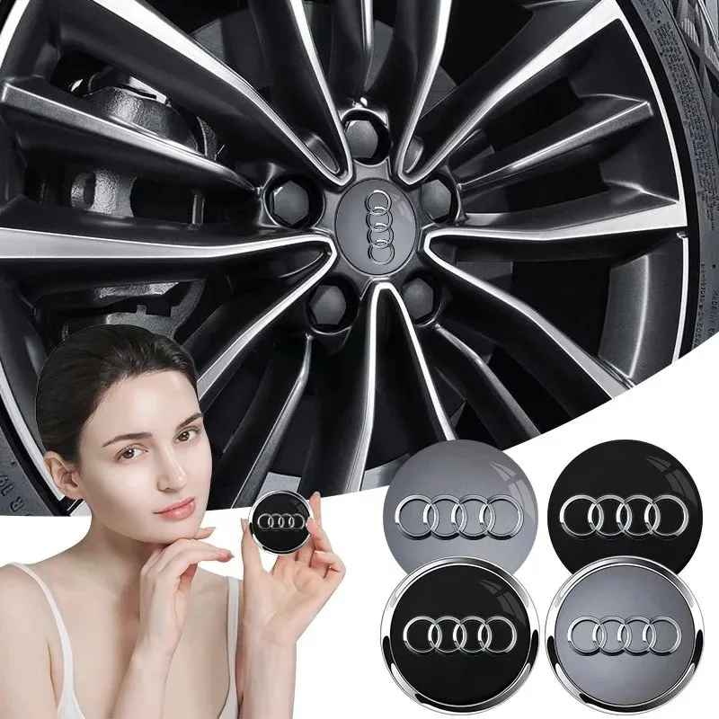 4pcs Car Wheel Center Cap Hub Covers Badge - 60mm to 69mm