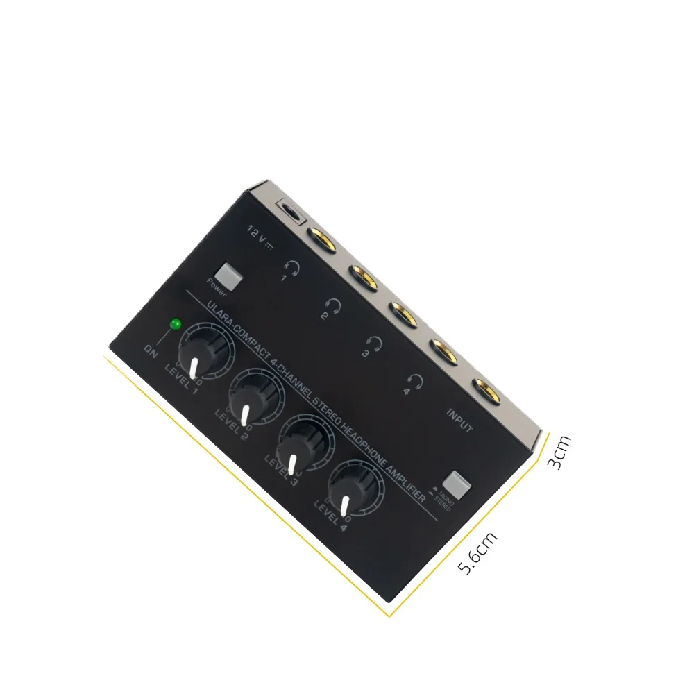 HA400 Audio Headphone Amplifier 4 Channels Mini Headphone Amplifier Ultra-Compact Stereo 10MHz Earphone Amp DJ Equipment images - 6