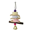 Parrot Calcium Supplementation and Bite Supplies, Bird Toy Grinding Stone Bite String, Straw Corn Skin Toy Apple Branch Bite 4