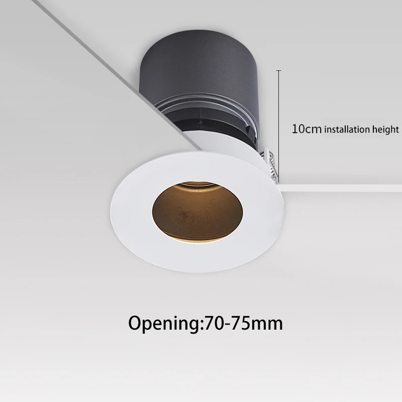 BRGT Led Spotlights Recessed Round 3W 5W Downlight Small Angle 5 Degree Spot Light For Potted Ornaments Plants Museums Lamp