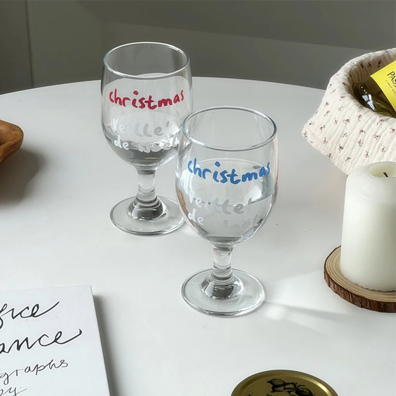 Exquisite Christmas Wine Glass-Glass Cup for Festive Holiday Drinks & Decor, Ideal for Gifting at Parties and Celebrations
