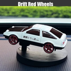 Fishtailing Drifting Car Ornament - Dynamic Dashboard Swing Decoration for Sports Racing Enthusiasts (Drift Red Wheels)