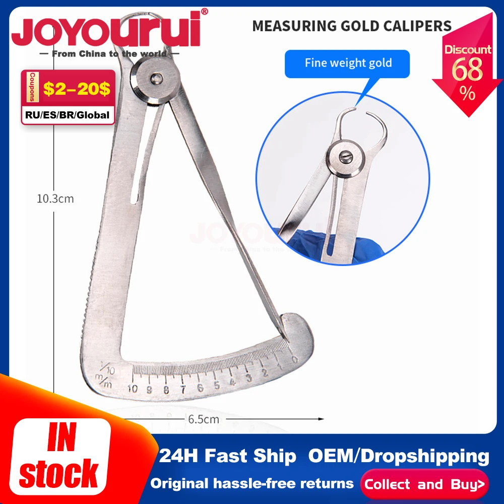 

Dental Caliper Dental Gauge Caliper for Metal Wax Dental Lab Stainless Steel Dentist Metal Wax Thickness Measurement Ruler Tool