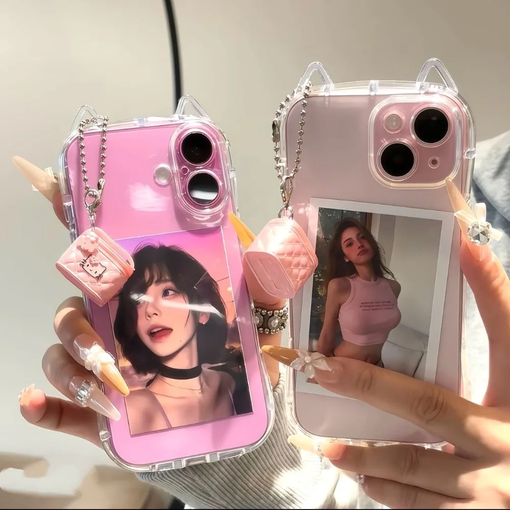 รูปสินค้า เคสแมว 3D ใส ป้องกัน iPhone 17/16/15/14/13/12/11 Pro Max
