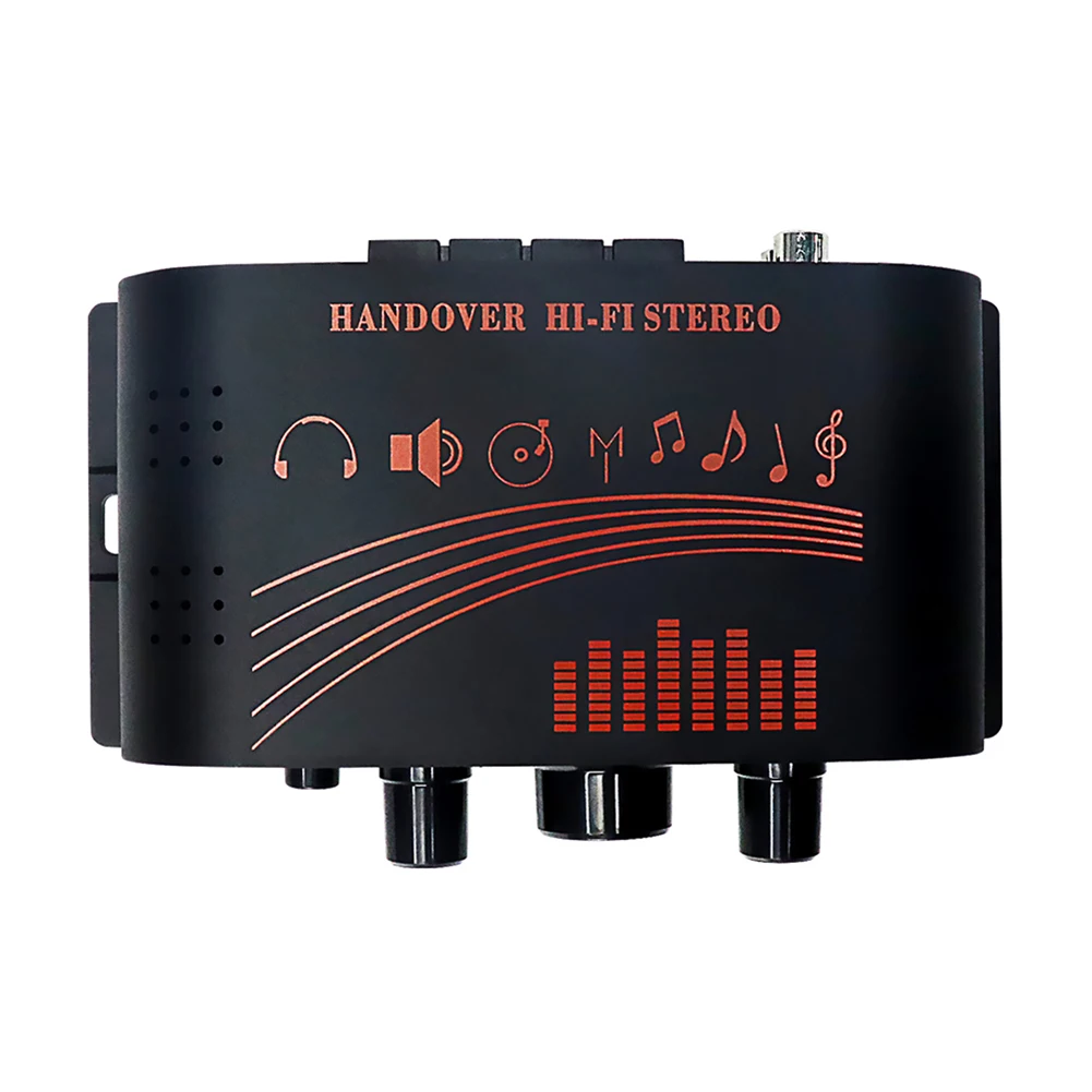 AK170 오디오 파워 앰프 듀얼 채널 HIFI 스테레오 오디오 앰프(LED 라이트 링 포함) 자동차/가정용 휴대용 사운드 앰프