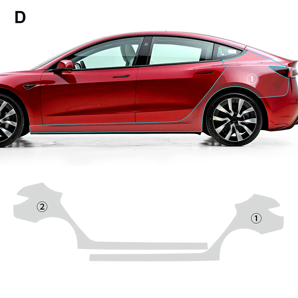 2024 Tesla Model 3 Precut Paint Protection Film PPF Kit- Full Front  (Refreshed Highland) - North Tints, Precut Window Tint