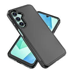 Military Grade Shockproof Phone Case - Durable Protective Bag - Galaxy A57 (Black)
