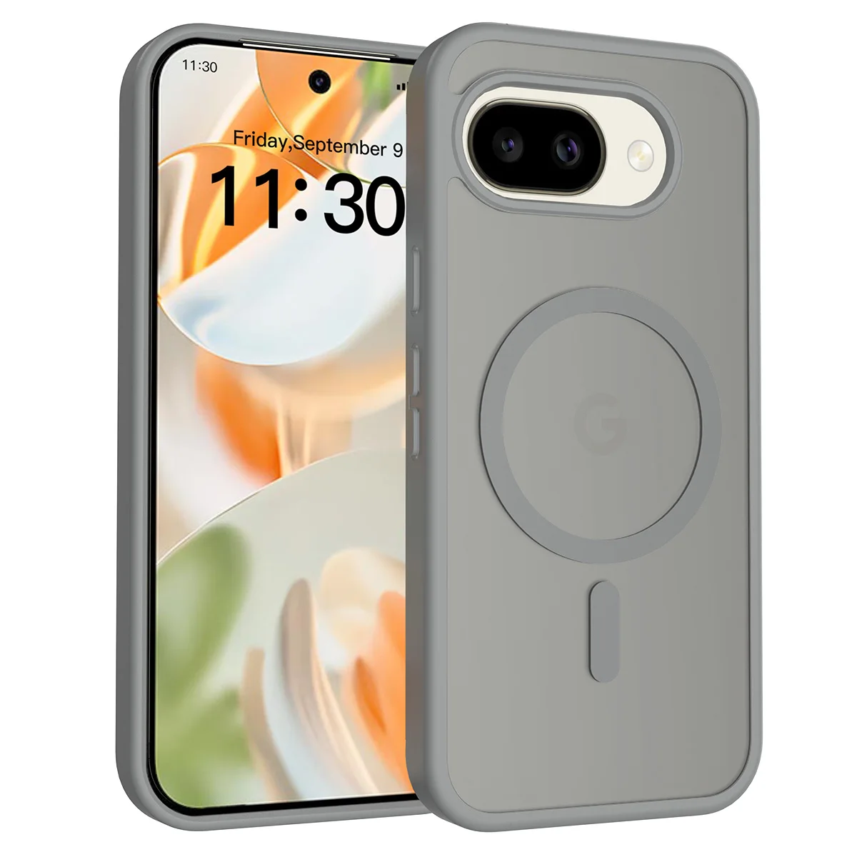 Magnetic Shockproof Phone Case with Airbag Drop Protection and Matte Finish | Wireless Charging Compatible