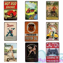 Vintage Battery Car Travel Metal Plate Painting Iron Garage Rule Tin Sign Wall Art Pictures For Garage Living Room Home Decor