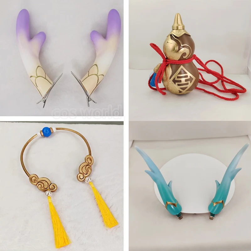 

Bailu horns headwear necklace Lagenaria siceraria Game Honkai Star Rail Cosplay Replica Prop Decoration Character Accessories