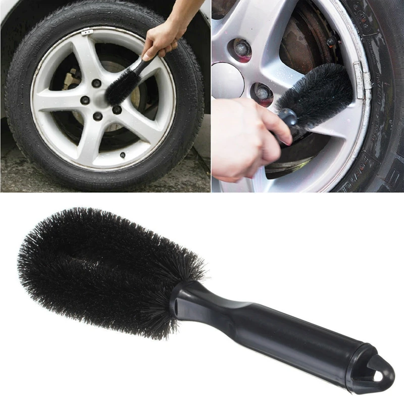Motorcycle Wheel Car Vehicle Tire Rim Scrub Brush Washing Cleaning Tool Cleaner
