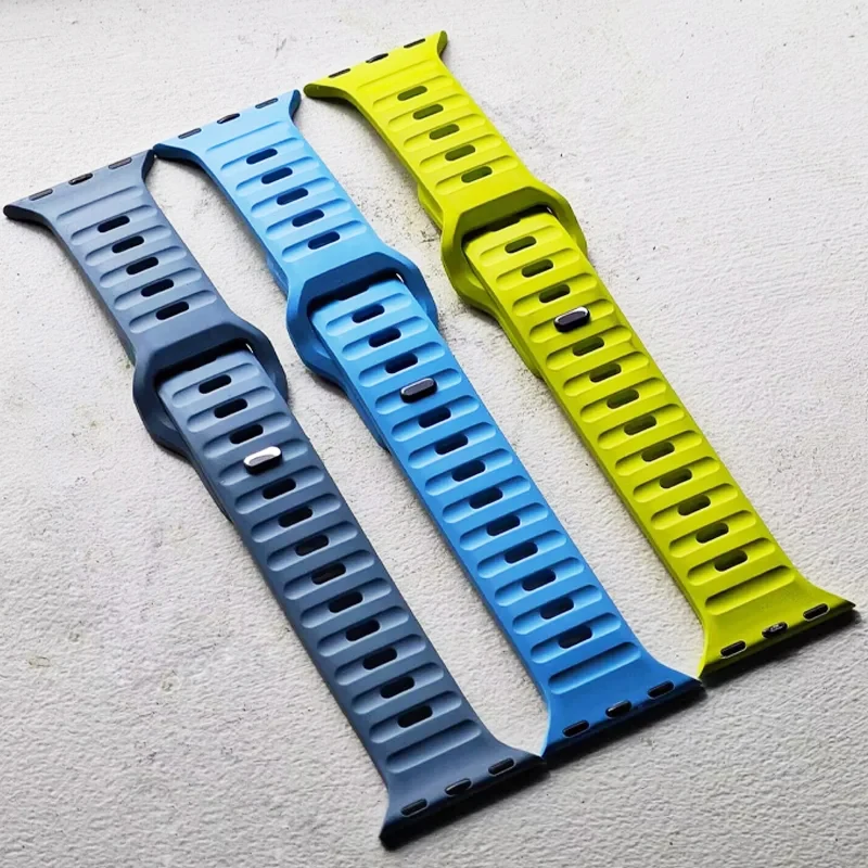 Silicone watch band for Apple Watch Ultra 49mm 44mm 45mm 42mm 41mm 38mm Smart Iwatch Serise 8 7 6 5