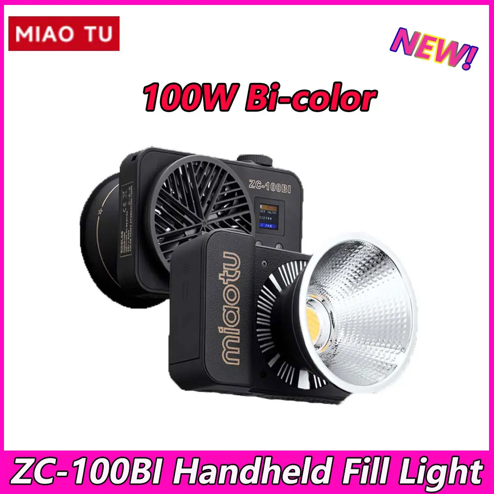 

MIAOTU ZC-100BI 100W COB LED Light Handheld fill light Photography Lighting Pocket Lights for Outdoor Photo Video Shooting
