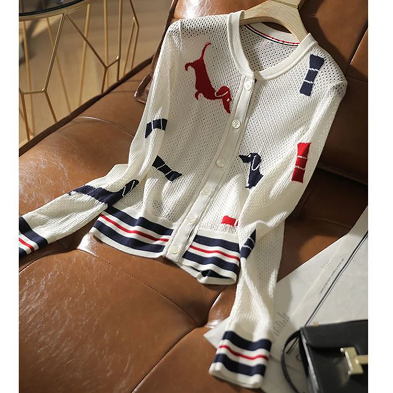 Autumn Winter Animal Fashion Harajuku Cardigan Lady Chic Kawaii Female Clothes All Match Loose Tops Women Long Sleeve Outerwear