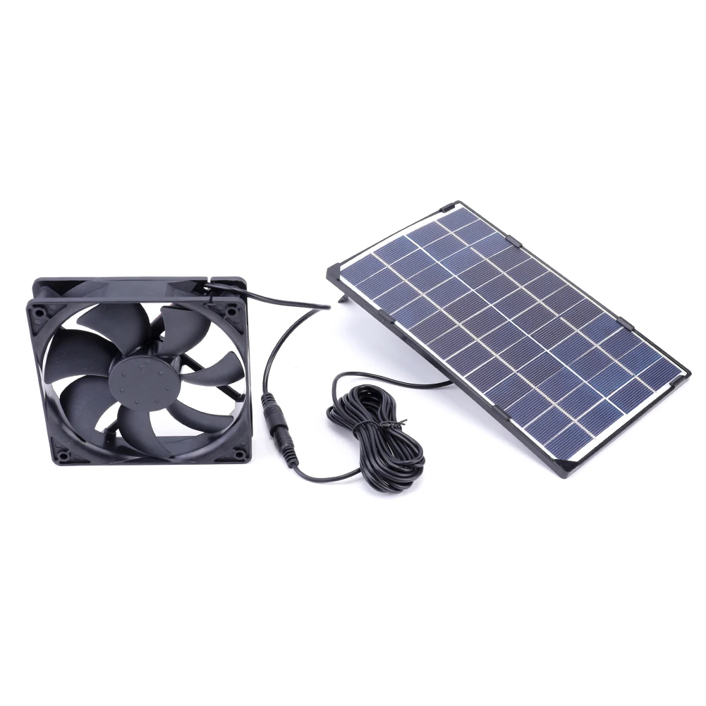 Ventilateur d'extraction solaire 10W 12V /5W 6V, Mini extracteur d'air,  pour maison de chien