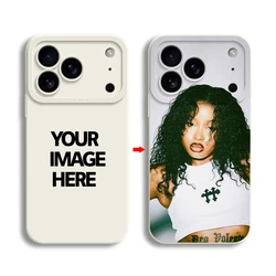 Personalized Black Soft Phone Case with Custom Design and Photo Upload - iPhone 15 Plus (1SC02 - BA - DZ00)