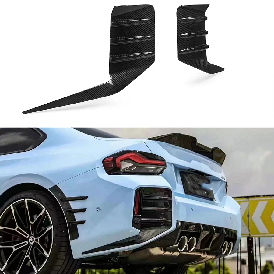 

For BMW M2 G87 2022+ Dry Carbon Fiber Bumper Splitter Fog Light Cover Air Vent Trim Side Outlet Intake Frame Upgrade body kit