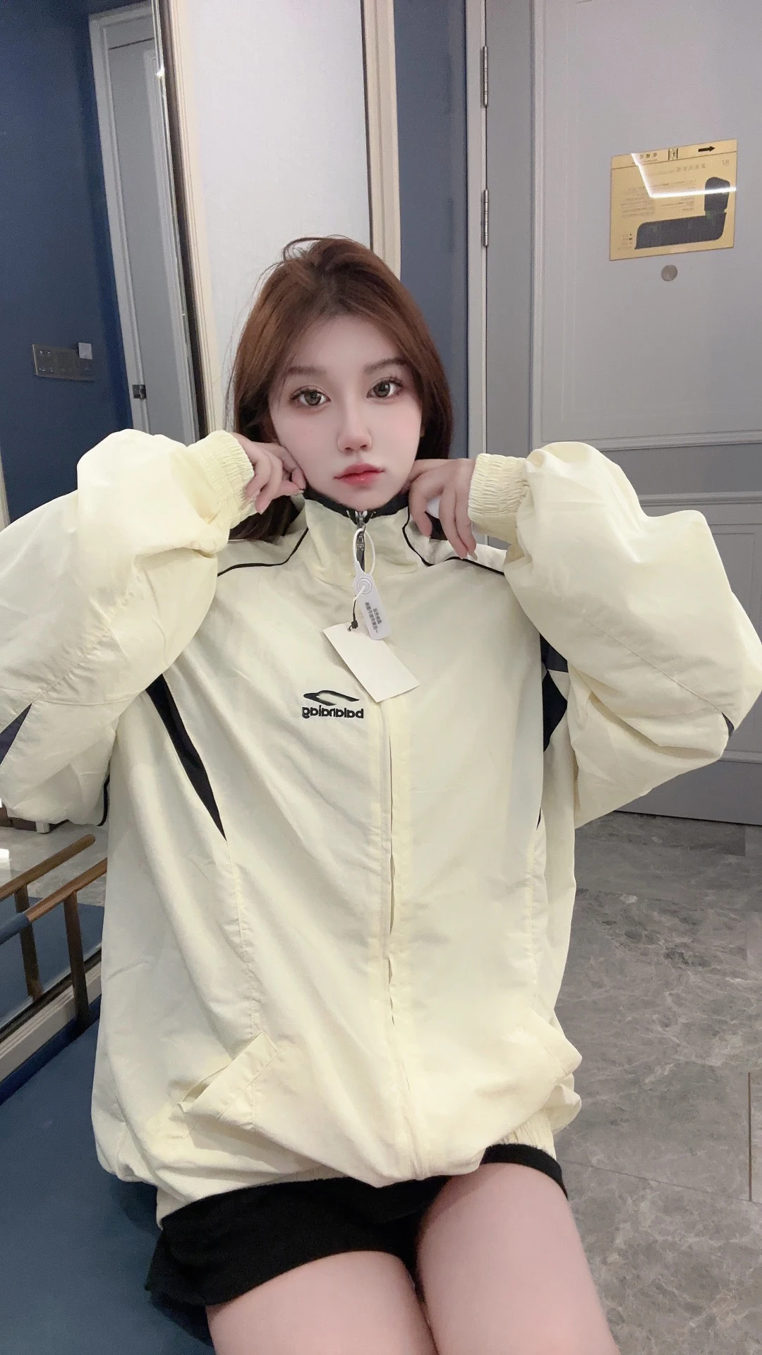 

Spring and summer female hooded Jacket Y2K Casual jacket Pleated sleeve Sun-proof clothing frivolous comfort fashion female coat