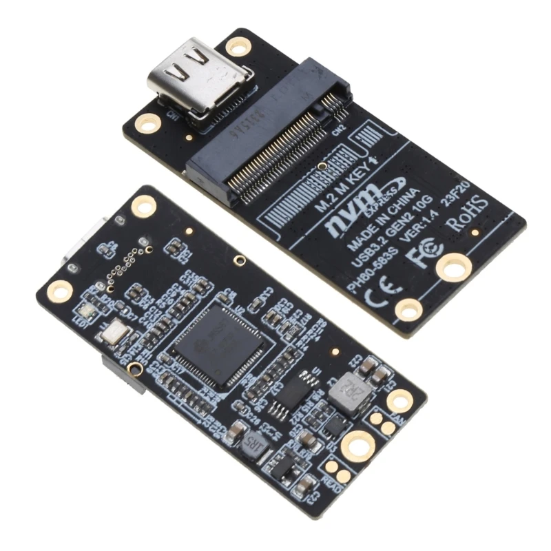 to USB 3.1 Type-C Converter NVME M-Key SSD Adapter Card 1000MB/-s Fast-Writing Reading Support SSD 2230