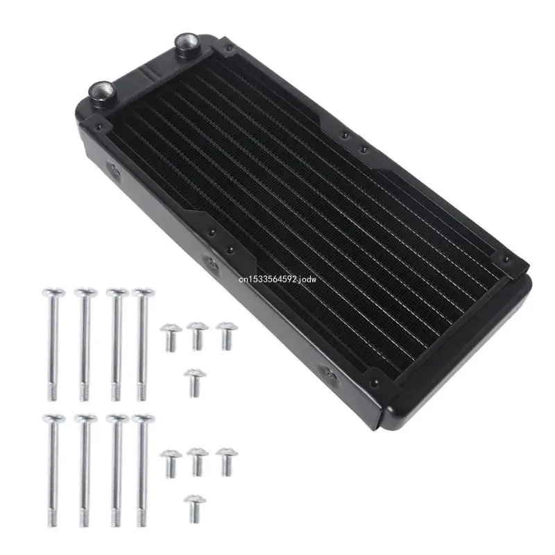 

10 Pipe Aluminum Heat Exchanger Radiator for PC CPU CO2 Water Cool System Computer G1/4" Aluminum Radiator with Tube Dropship