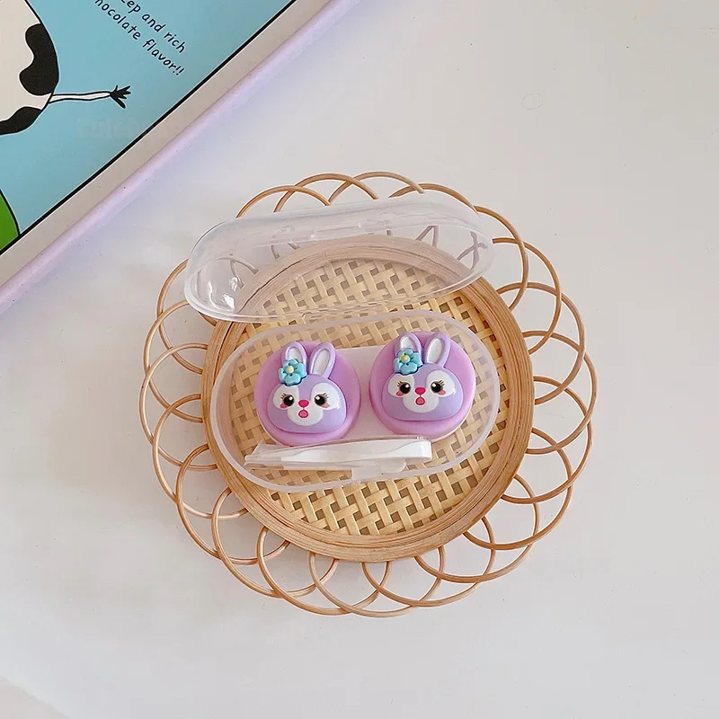 Disney StellaLou Duffy Contact Lens Case Cartoon Cute Fashion Exquisite Girls Students Make Up Beauty Pupil Travel Carrying Kit