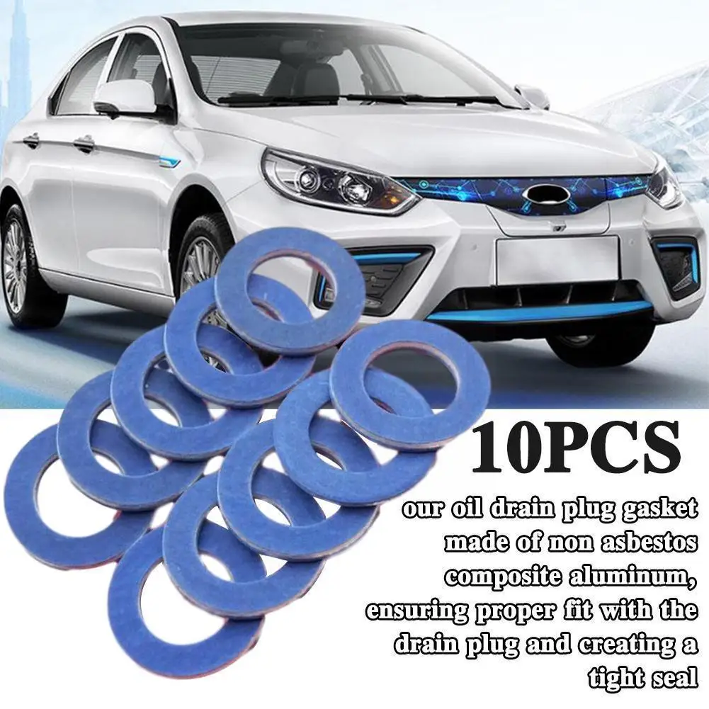 

10/12PCS Engine Oil Drain Plug Seal Washer Oil Pan Gasket Alumium Auto Parts Car Accessories for Toyota Prius Lexus Q1S4