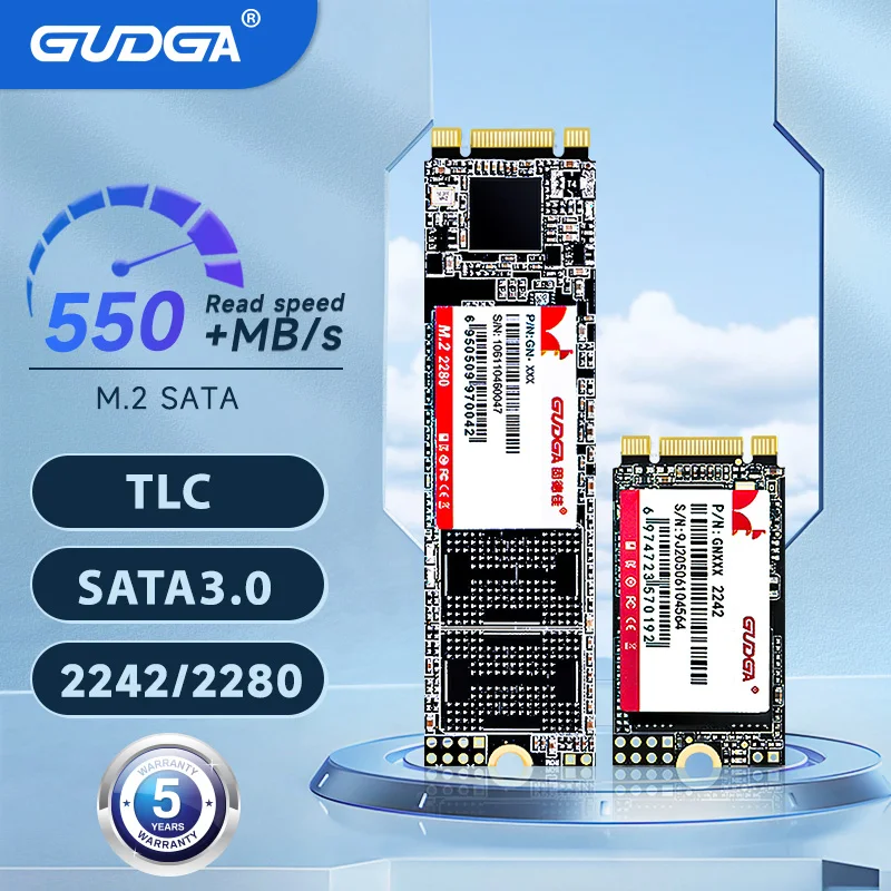 Gudga M2 2280 Ssd M.2 Sata Ssd 256 Gb 128Gb 512Gb 1Tb Hdd 120G 240G Ngff Ssd 2280Mm 2242Mm Hdd Disco Duro Per Laptop Desktop