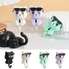 Funny Plastic Cartoon Cat Hooks Decorative Waterproof Sunglasses Cat Hooks Wall Hanging Key Hangers for Home 3