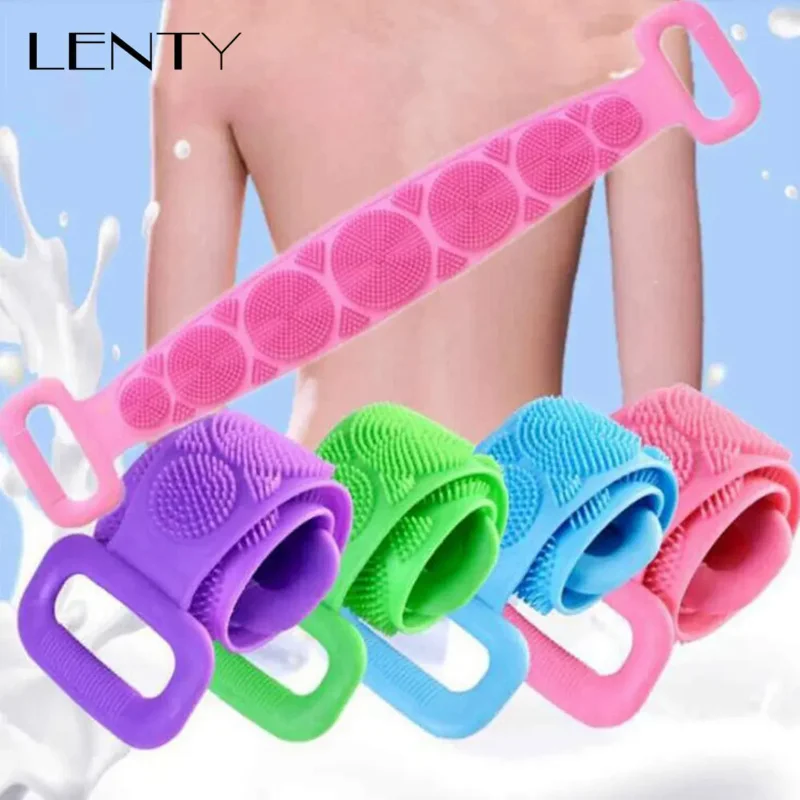 1pc-silicone-body-scrubber-bath-brush-shower-exfoliating-brush-belt-back-scrub-body-cleaner-cleaning-strap-bathroom-accessories