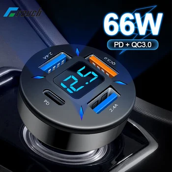 W ports usb car charger fast charging pd quick charge usb c car