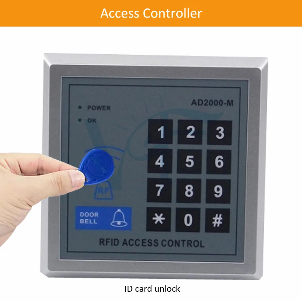 125KHZ ID Tag Keyfobs Intelligent Access Controller Support 1000 Users Keychain Numeric Keyboard ABS Password Unlock Door Opener