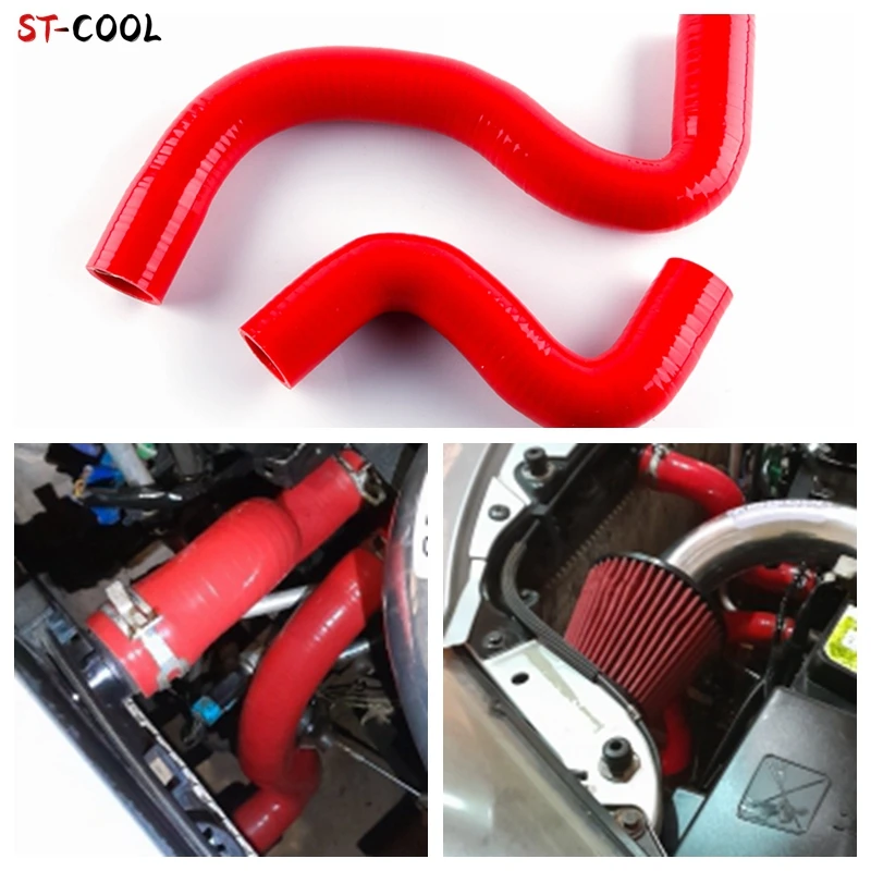 

For TU5JP4 Peugeot 206 1.6L 16V 1998-2007 Manul 1999 2000 2001 2002 2003 2004 2005 2006 Radiator Silicone Hoses Kit Tubes 2Pcs