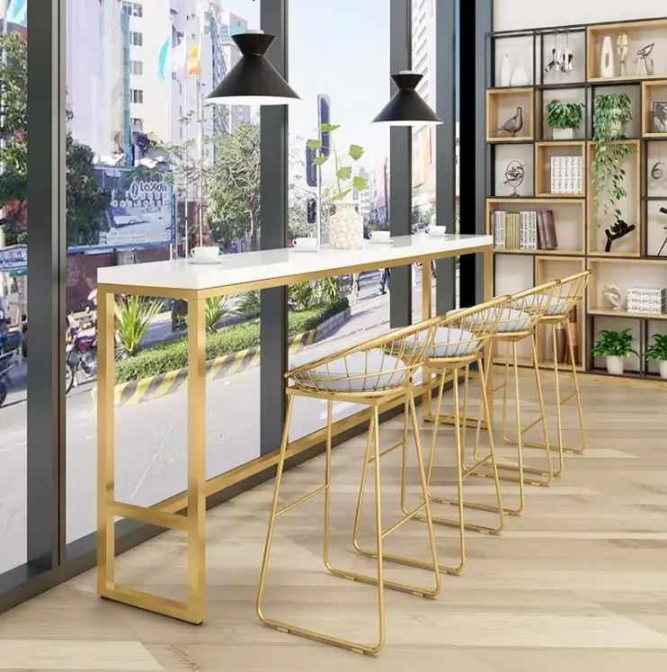 Hot Selling Modern Luxury Coffee Shop High Stool Bar Chair Bar Table And Chair Combination