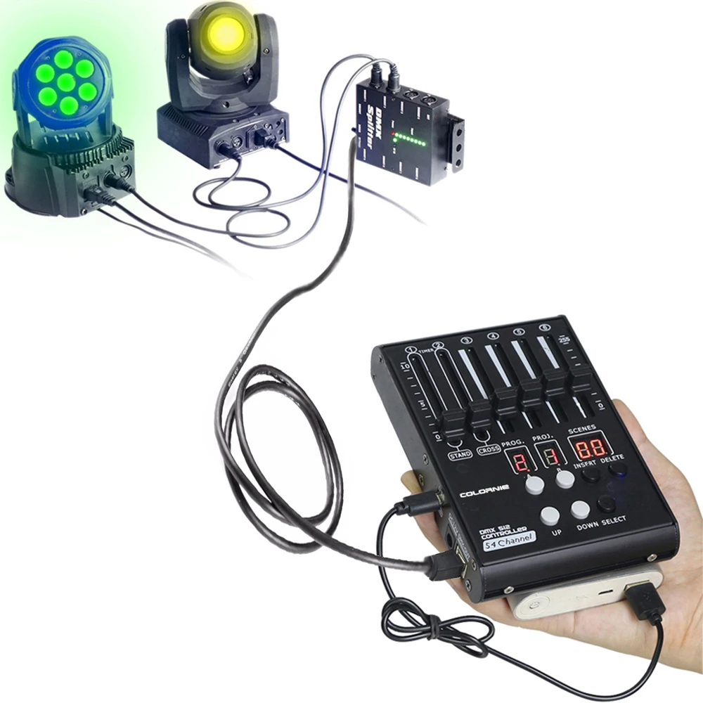 Мини-консоль DMX 54 канала управление сценическим освещением контроллер 2020 для